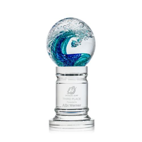 Recognition Awards - Glass Awards - Art Glass Awards - Surfside Award on Colverstone Base