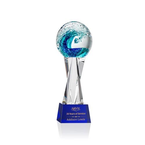 Recognition Awards - Glass Awards - Art Glass Awards - Surfside Award on Grafton Base