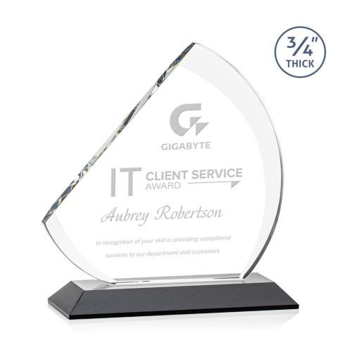 Recognition Awards - Crystal Awards - Nantucket Award - Black