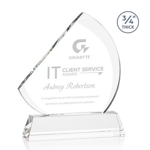 Recognition Awards - Crystal Awards - Nantucket Award on Newhaven - Clear