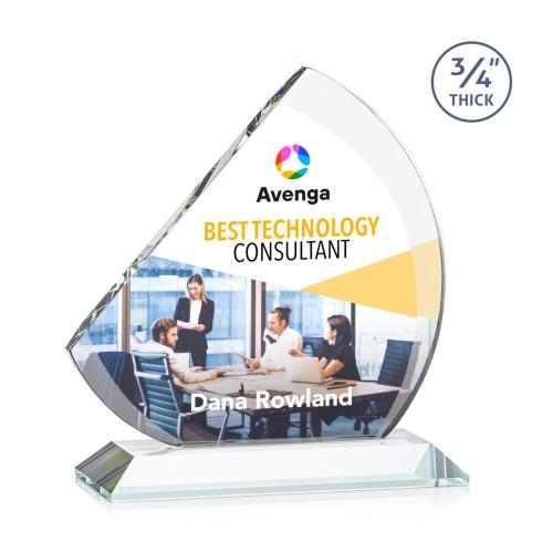Recognition Awards - Crystal Awards - Nantucket VividPrint™ Award - Clear