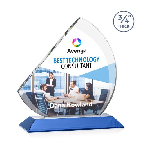 Recognition Awards - Crystal Awards - Nantucket VividPrint&trade; Award - Blue