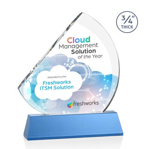 Recognition Awards - Crystal Awards - Nantucket VividPrint&trade; Award on Newhaven - Sky Blue