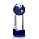Luz Globe Award on Base - Blue/Silver Alt Image 1