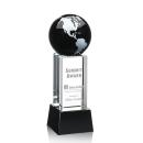 Luz Globe Award on Base - Black/Silver