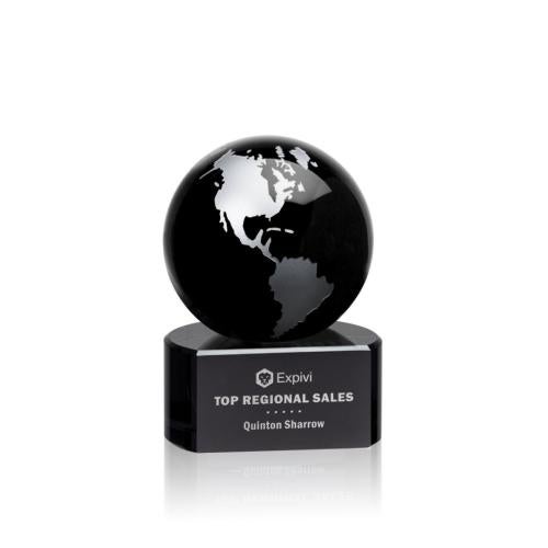 Recognition Awards - Crystal Awards - Marcana Globe Award - Black/Silver