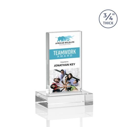 Recognition Awards - Crystal Awards - Hathaway VividPrint™ Award - Clear