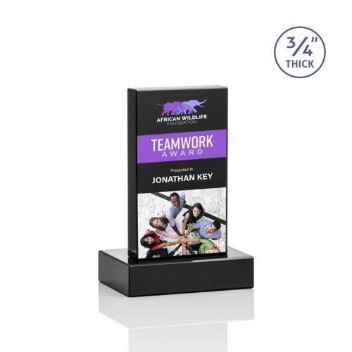 Recognition Awards - Crystal Awards - Hathaway VividPrint™ Award - Black