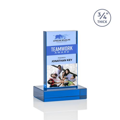 Recognition Awards - Crystal Awards - Hathaway VividPrint™ Award - Sky Blue