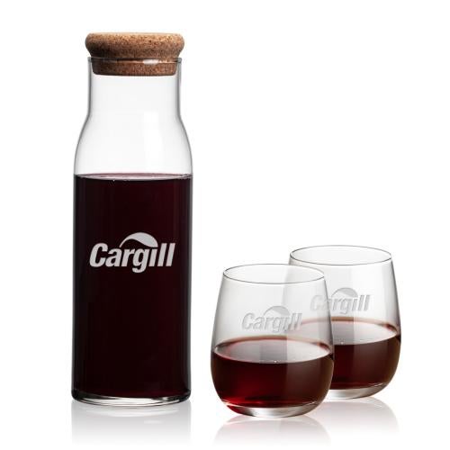 Corporate Gifts - Barware - Carafes - Aviston Carafe & Crestview Stemless Wine