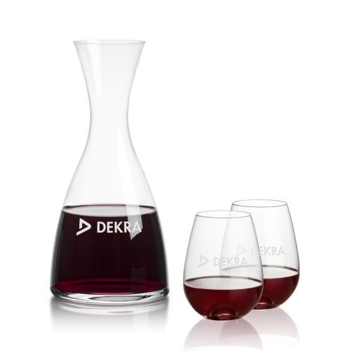 Corporate Gifts - Barware - Carafes - Barham Carafe & Edderton Stemless Wine