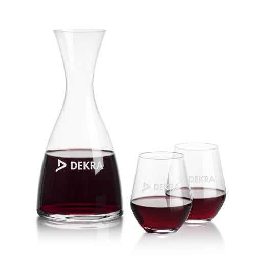 Corporate Gifts - Barware - Carafes - Barham Carafe & Reina Stemless Wine