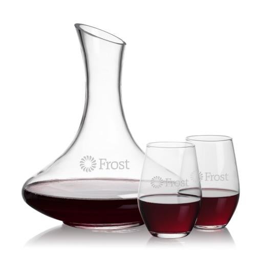 Corporate Gifts - Barware - Carafes - Kanata Carafe & Vale Stemless Wine