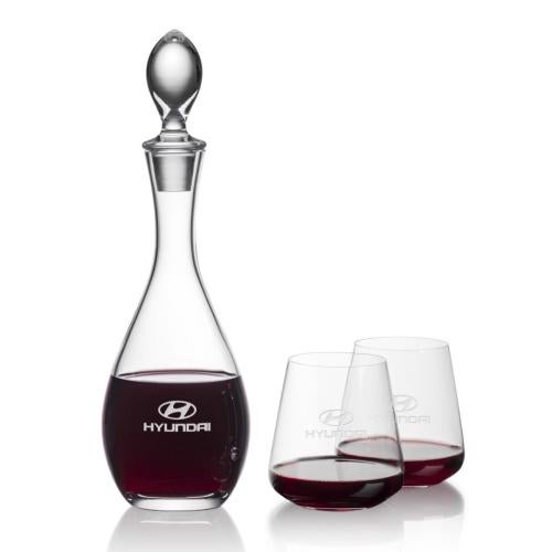 Corporate Gifts - Barware - Carafes - Malvern Decanter & Breckland Stemless Wine