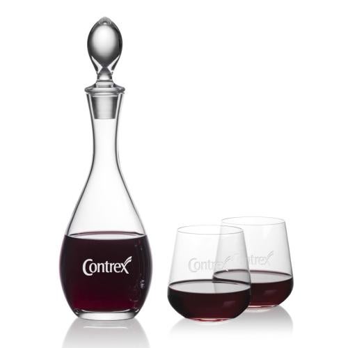 Corporate Gifts - Barware - Carafes - Malvern Decanter & Howden Stemless Wine