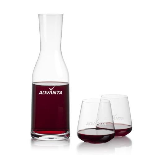 Corporate Gifts - Barware - Carafes - Caldmore Carafe & Breckland Stemless Wine