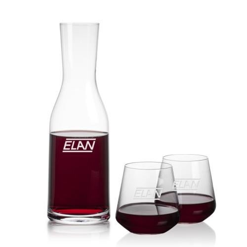 Corporate Gifts - Barware - Carafes - Caldmore Carafe & Cannes Stemless Wine