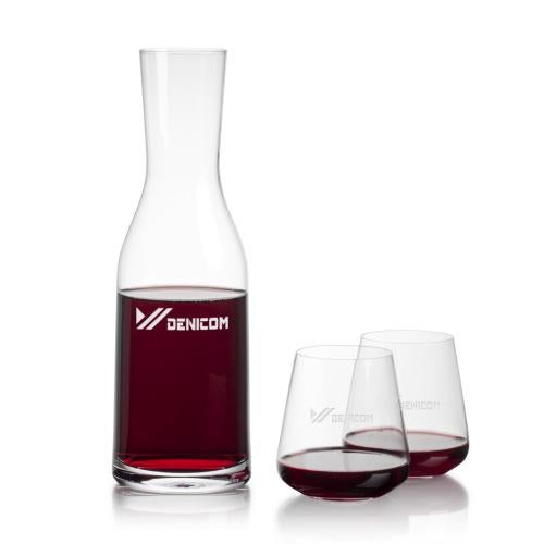 Corporate Gifts - Barware - Carafes - Caldmore Carafe & Crestview Stemless Wine