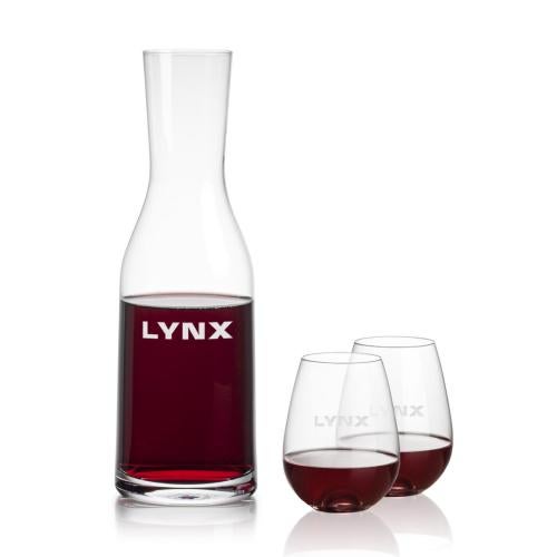 Corporate Gifts - Barware - Carafes - Caldmore Carafe & Edderton Stemless Wine