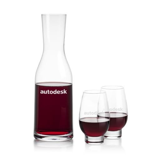 Corporate Gifts - Barware - Carafes - Caldmore Carafe & Glenarden Footed Wine