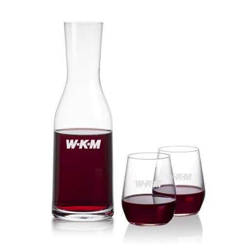 Corporate Gifts - Barware - Carafes - Caldmore Carafe & Germain Stemless Wine