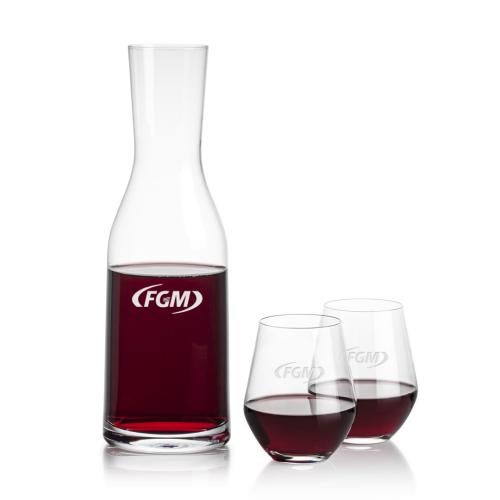 Corporate Gifts - Barware - Carafes - Caldmore Carafe & Reina Stemless Wine