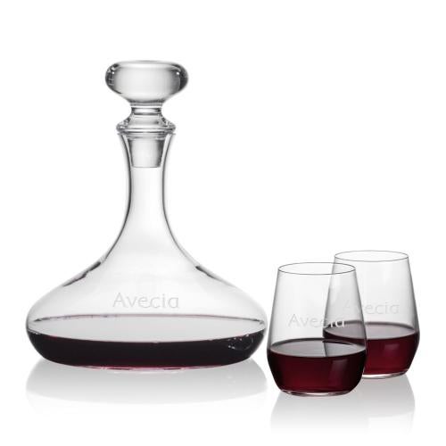Corporate Gifts - Barware - Carafes - Stratford Decanter & Germain Stemless Wine