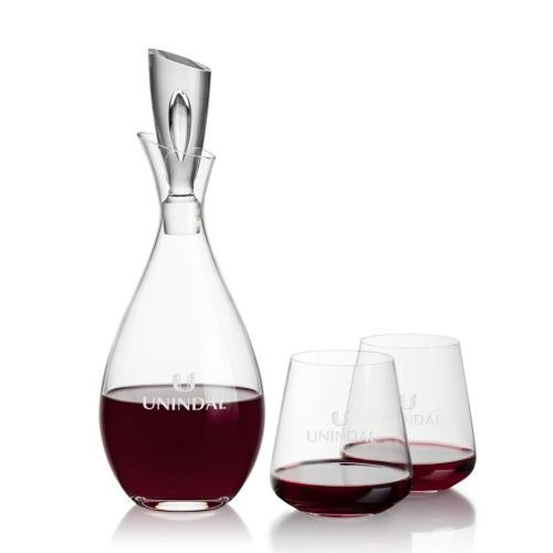Corporate Gifts - Barware - Carafes - Juliette Decanter & Breckland Stemless Wine