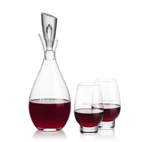 Corporate Gifts - Barware - Carafes - Juliette Decanter & Glenarden Stemless Wine