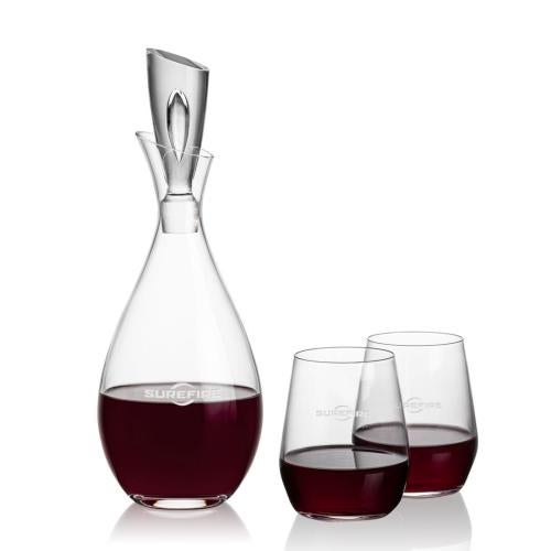 Corporate Gifts - Barware - Carafes - Juliette Decanter & Germain Stemless Wine