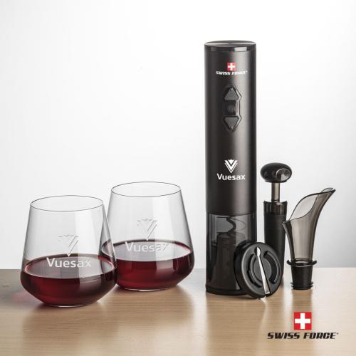 Corporate Gifts - Barware - Glasses Sets - Swiss Force® Opener Set & Cannes Stemless Wine