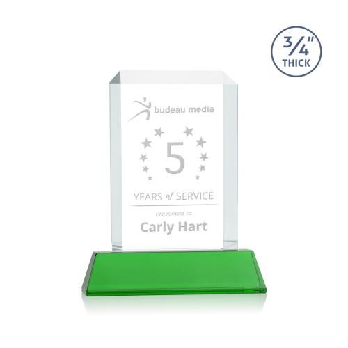 Recognition Awards - Crystal Awards - Dalton Award on Newhaven - Green