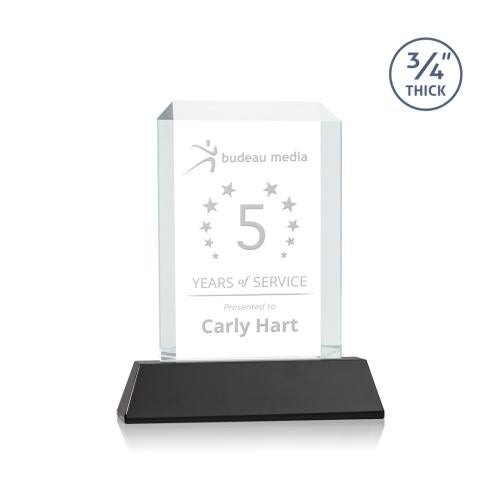 Recognition Awards - Crystal Awards - Dalton Award on Newhaven - Black