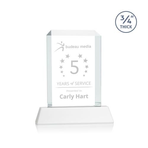 Recognition Awards - Crystal Awards - Dalton Award on Newhaven - White