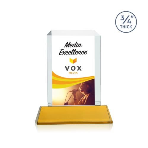 Recognition Awards - Crystal Awards - Dalton VividPrint™ Award on Newhaven - Amber