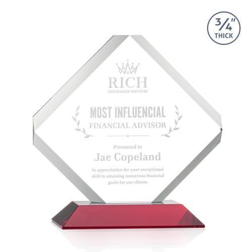 Recognition Awards - Crystal Awards - Toulon Award - Red