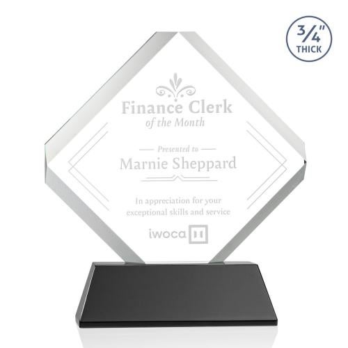 Recognition Awards - Crystal Awards - Toulon Award on Newhaven - Black