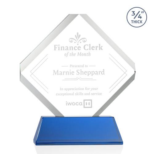 Recognition Awards - Crystal Awards - Toulon Award on Newhaven - Blue