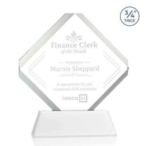 Recognition Awards - Crystal Awards - Toulon Award on Newhaven - White
