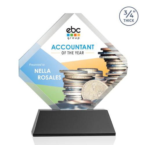 Recognition Awards - Crystal Awards - Toulon on Newhaven VividPrint™ Award - Black