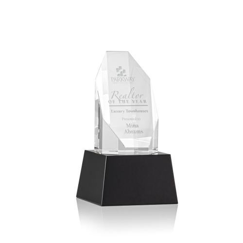 Recognition Awards - Crystal Awards - Barrhaven Award on Base - Black