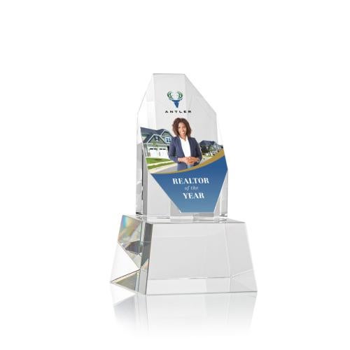 Recognition Awards - Crystal Awards - Barrhaven VividPrint™ Award on Base - Clear