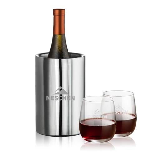 Corporate Gifts - Barware - Wine & Champagne - Wine Coolers - Jacobs Wine Cooler & Crestview Stemless Wine