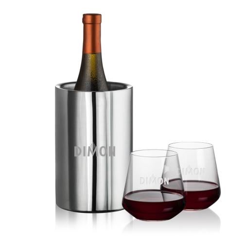 Corporate Gifts - Barware - Wine & Champagne - Wine Coolers - Jacobs Wine Cooler & Cannes Stemless Wine