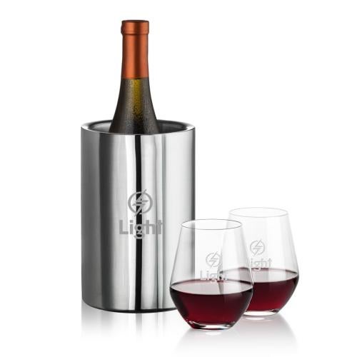 Corporate Gifts - Barware - Wine & Champagne - Wine Coolers - Jacobs Wine Cooler & Reina Stemless Wine