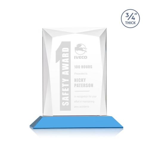 Recognition Awards - Crystal Awards - Messina Award - Sky Blue