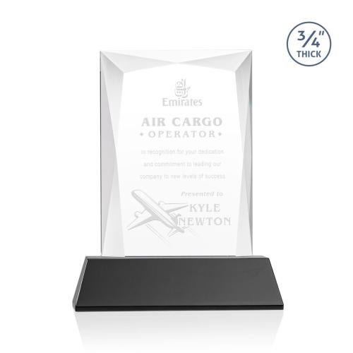 Recognition Awards - Crystal Awards - Messina Award on Newhaven Base - Black