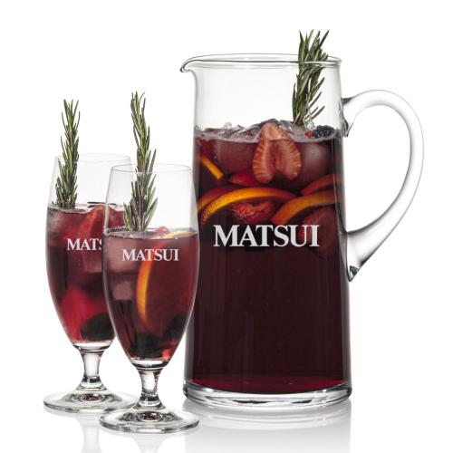 Corporate Gifts - Barware - Martini Glasses - Rexdale Pitcher & Pinehurst Cocktail