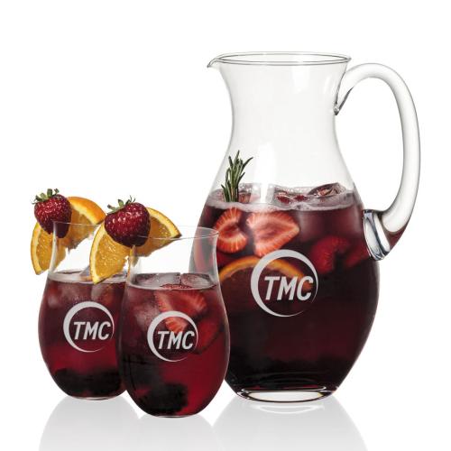Corporate Gifts - Barware - Glasses Sets - Charleston Pitcher & Avondale Beverage