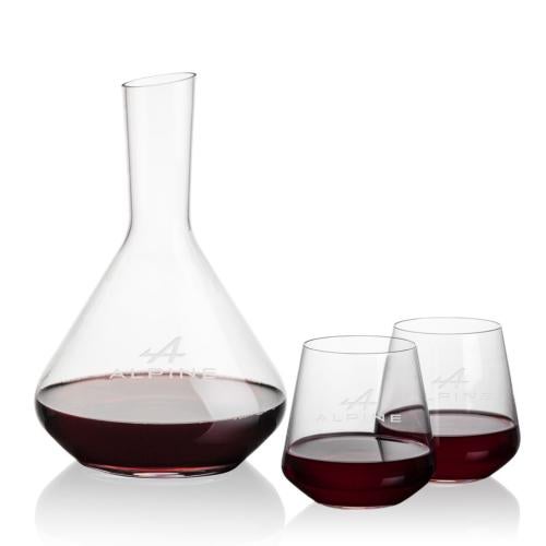 Corporate Gifts - Barware - Carafes - Terrassa Carafe & Cannes Stemless Wine